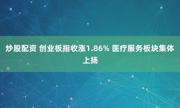 炒股配资 创业板指收涨1.86% 医疗服务板块集体上扬