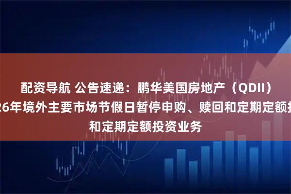 配资导航 公告速递：鹏华美国房地产（QDII）基金2026年境外主要市场节假日暂停申购、赎回和定期定额投资业务